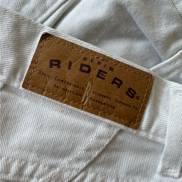 High Rise white denim Riders - Picture 2 of 2